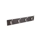 Perchero para pared con 4 ganchos, 10 cm, satinados, HERMEX 1