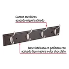 Perchero para pared con 4 ganchos, 10 cm, satinados, HERMEX 2