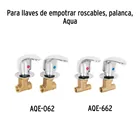 Juego de manerales de palanca para regadera, negro mate AQUA 4