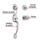 Jaladera/perilla, Lugo llave-mariposa, Cromo Mate, HERMEX 4
