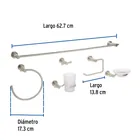 Juego de 6 accesorios para baño acabado satín, FOSET ELEMENT 3