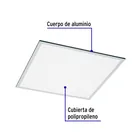 Panel LED 45W 4000K, 60x60 cm, empotrable/colgante VOLTECK 2