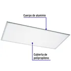 Panel LED 65W 4000K, 60x120 cm, empotrable/colgante, VOLTECK 2