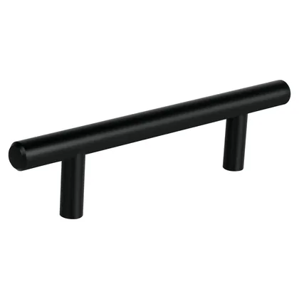 Jaladera de acero, 96mm, línea Cilindro, negro, HERMEX