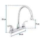 Mezcladora 8' cuello alto para fregadero, FOSET AERO 3