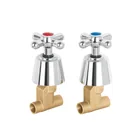 Juego llaves empotrar soldables, cruceta, AQUA 1