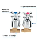 Juego llaves empotrar soldables, cruceta, AQUA 2