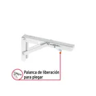 Ménsula plegable de acero blanca 4' x 8', FIERO 2