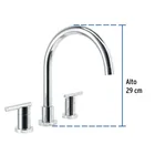 Mezcladora cromo cuello alto para fregadero, FOSET ELEMENT 3