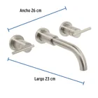 Mezcladora satín de pared para lavabo, FOSET ELEMENT 3