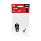 Brida para tubo ovalado de clóset, negro mate, HERMEX 5