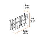 Rack para escobas metálicas, TRUPER 2