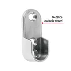 Brida para tubo ovalado de clóset, niquelado, HERMEX 2