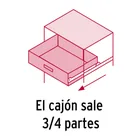 Bolsa con 2 correderas extensión 30 cm p/cajón, ancho 2.5 cm 4