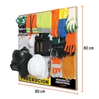 Exhibidor seguridad industrial, 80x80 cm, 1 tablero, TRUPER 2