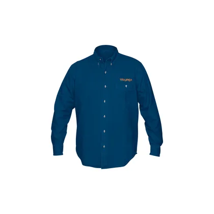 Camisa de mezclilla manga larga para hombre, M, TRUPER