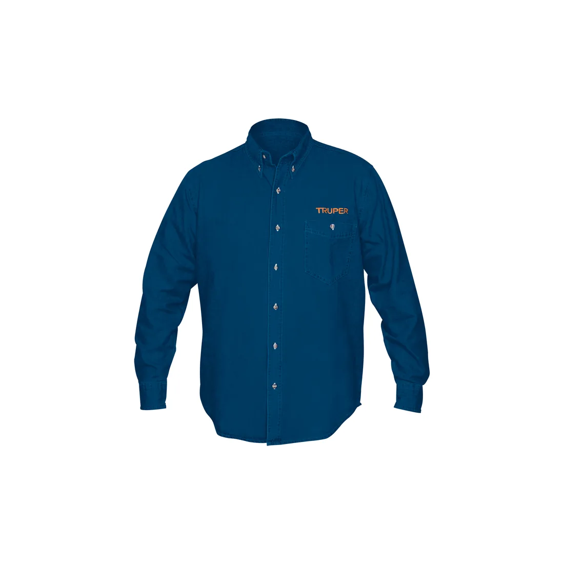 Camisa de mezclilla manga larga para hombre, EG, TRUPER