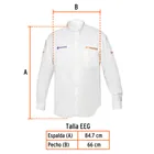 Camisa manga larga para hombre, blanca, EEG, TRUPER 4