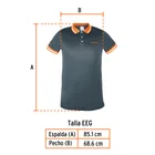 Playera polo performance para hombre, gris, EEG, TRUPER 3