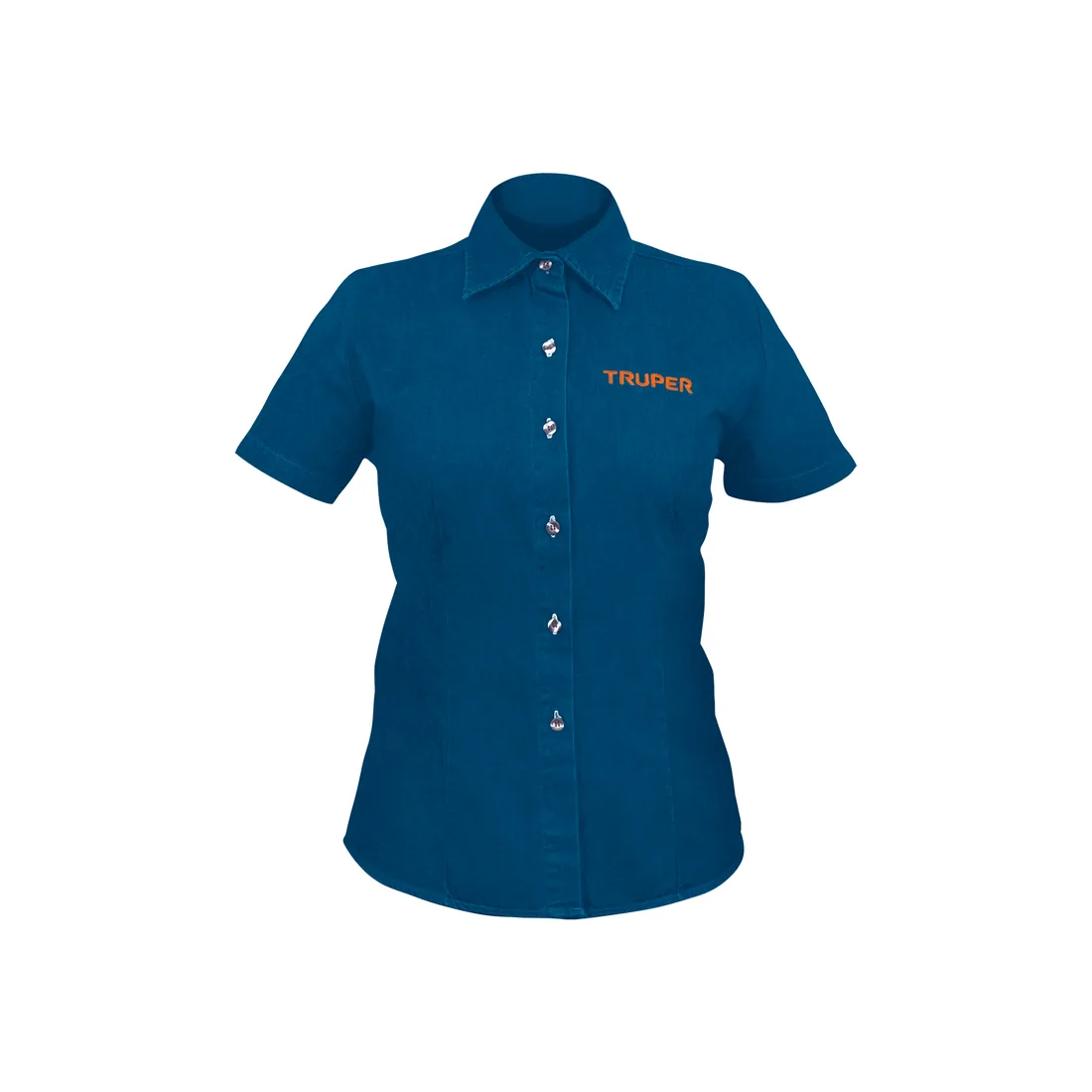 Camisa de mezclilla manga corta para mujer, M, TRUPER