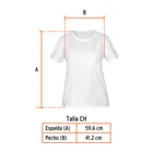 Playera cuello redondo para mujer, blanca, CH, TRUPER 3