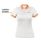 Playera polo performance para mujer, blanca, CH, TRUPER 2