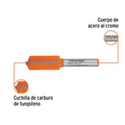 Broca para router, recta 2 filos, 1/2', TRUPER 2