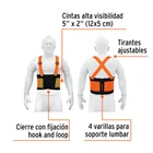 Faja lumbar naranja con cintas de alta visibilidad,EG,TRUPER 3