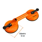 Ventosa de aluminio para vidrio, 2 copas de succión, TRUPER 3