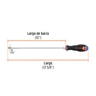 Desarmador de cruz 3/16' x 10' mango Comfort Grip, TRUPER 2
