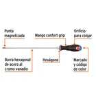 Desarmador de cruz 3/16' x 10' mango Comfort Grip, TRUPER 3