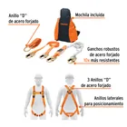 Kit contra caídas con arnés de tres anillos, ANSI, TRUPER 3