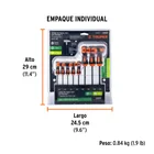 Juego de 8 llaves torx extralargas con mango T, TRUPER 6