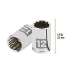 Dado de 12 mm, 12 puntas, cuadro 1/4', TRUPER 3