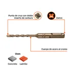 Broca SDS Plus 3/16 x 4', TRUPER 3