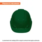Casco de seguridad ventilado, ajuste de matraca, verde 1