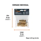 Juego de 5 conectores 3/4' rápidos de latón, sistema click 4