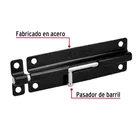 Pasador de barril 6' de acero acabado negro, HERMEX 3