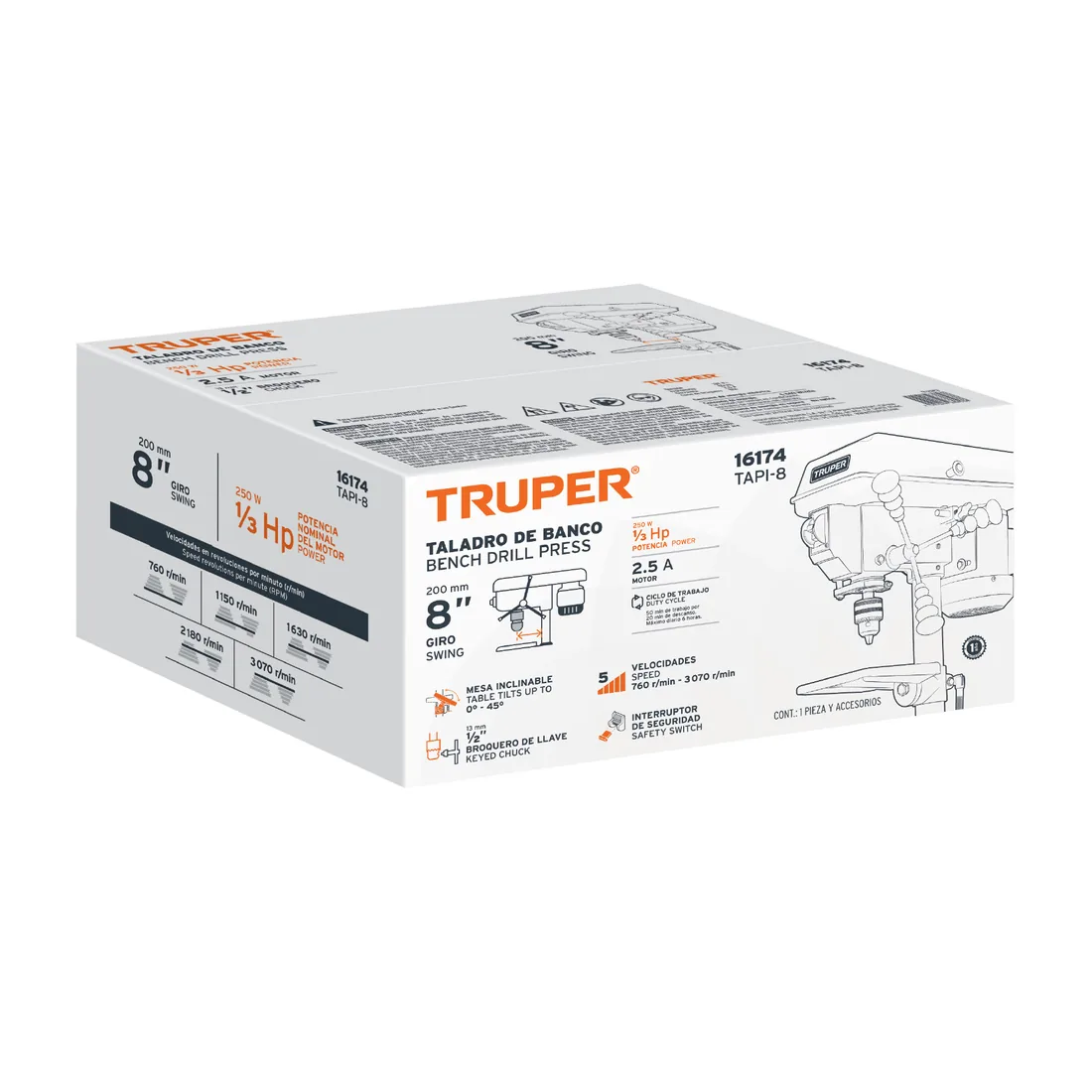 Caja de empaque de repuesto para TAPI-8, TRUPER