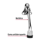 Fijapuerta metálico, acabado cromo, HERMEX 2