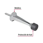 Tope recto para puerta, acabado cromo, HERMEX 2