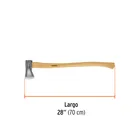 Hacha para rajar madera 2-1/4 lb, mango hickory 28', TRUPER 3