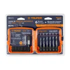 Juego de 6 brocas HSS con machuelo para metal, TRUPER 4
