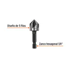 Avellanador HSS cambio rápido 5/8', TRUPER 2