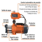 Bomba presurizadora multietapas 3/4 HP con control, TRUPER 2