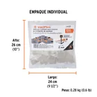 Bolsa c/100 anclas curvas de 2mm para nivelación de azulejos 4