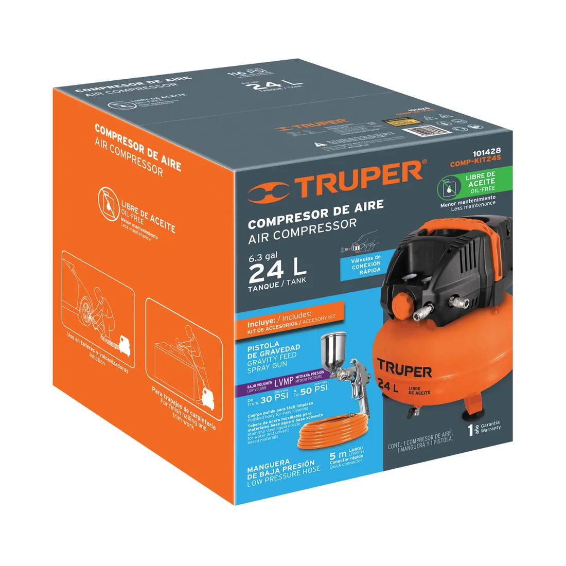 Caja de empaque de repuesto para COMP-KIT24S, TRUPER