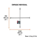 Llave de cruz 16' pulida y cromada, TRUPER 5