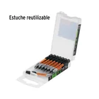 Estuche con 15 puntas de cruz PH2 de impacto largo 2' 5