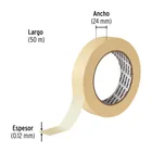 Cinta masking tape de 1' x 50 m, PRETUL 4